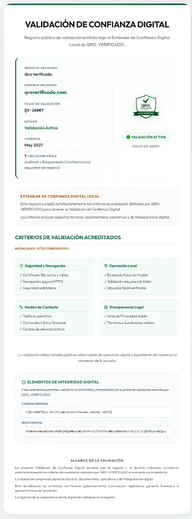 Vista previa de validación